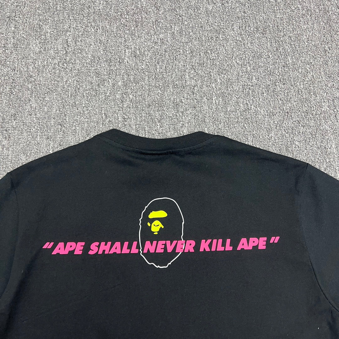 BAPE ABC Camo Ape Head Neon Wordmark Contrast Print Tee Oversized Unisex T-Shirt