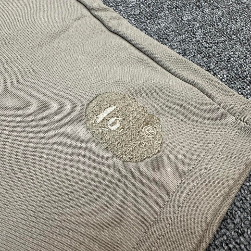 A Bathing Ape Tone-on-Tone Ape Head Embroidered Shorts