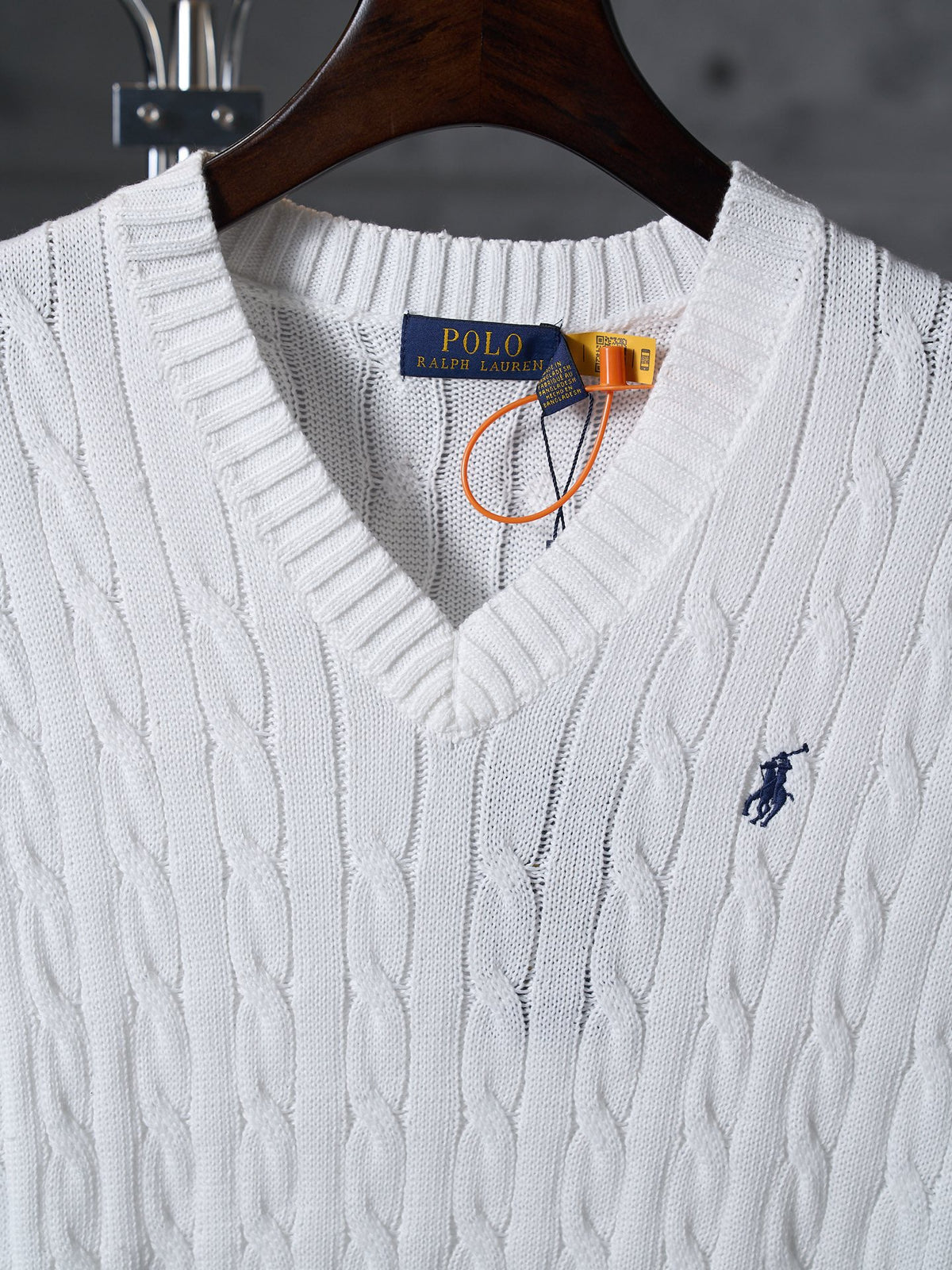 Ralph Lauren Men's Cable‑Knit V‑Neck Sweater Vest