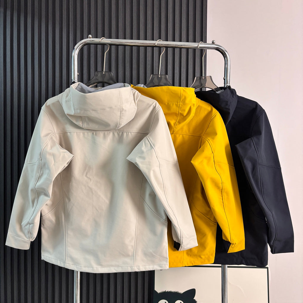 Stone Island Softshell Three-Protection Hooded Jacket with Compass Badge