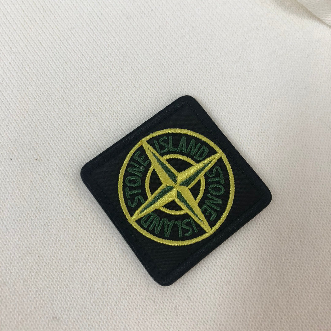 Stone Island Fine-Knit Crew Neck Pullover Sweater with Chest Compass Badge