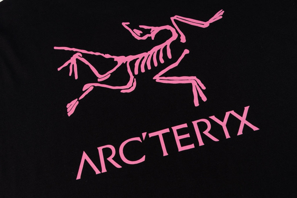 Arc'teryx Pink Fossil Bird Front‑Back Print SS T‑Shirt