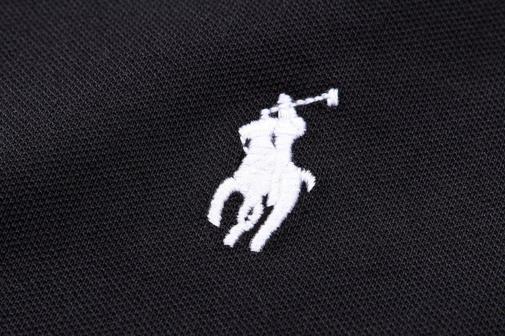 Polo Ralph Lauren Men’s Long‑Sleeve Pique Polo Shirt With White Pony Embroidery