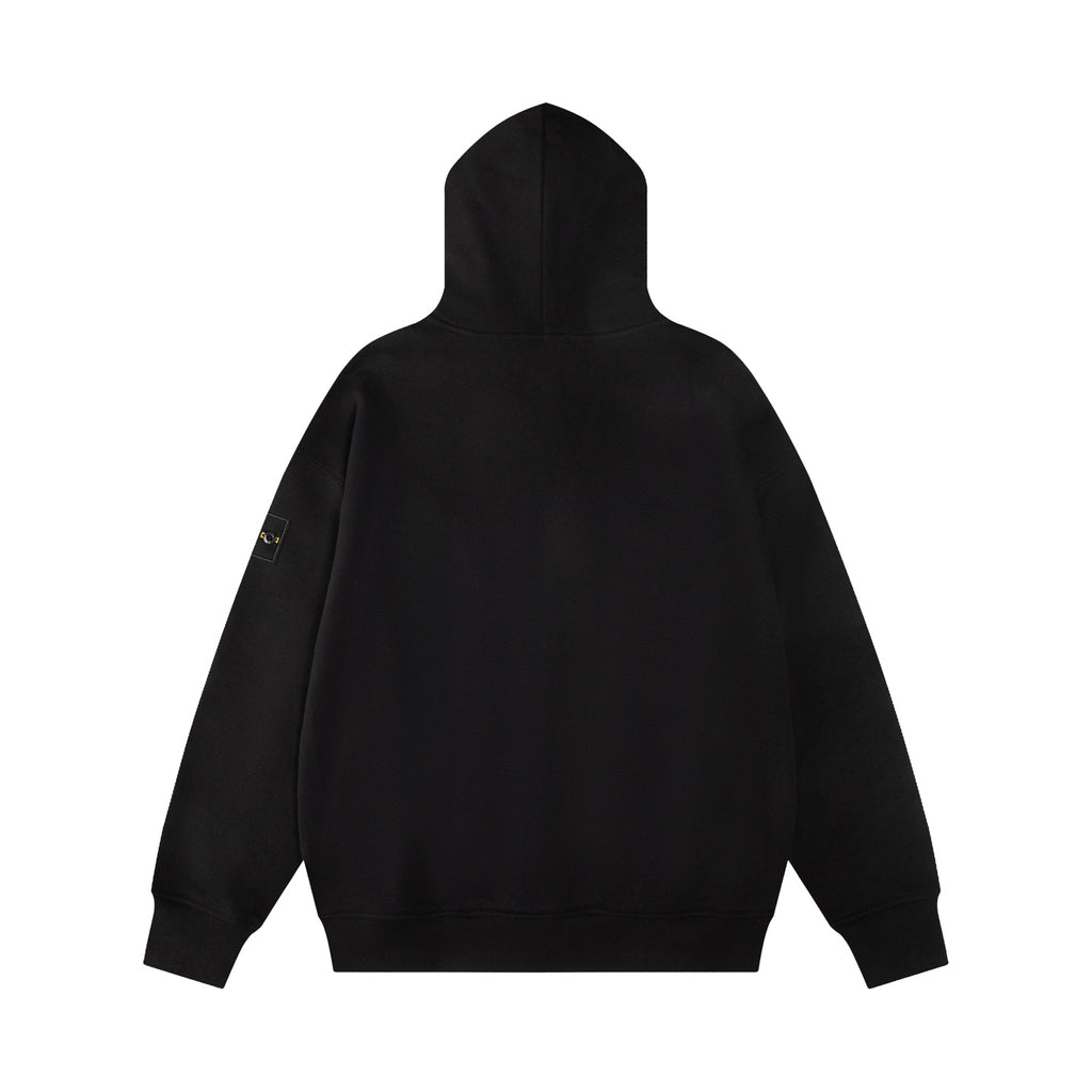 Stone Island Heavyweight Cotton Fleece Full-Zip Hoodie with Compass Badge