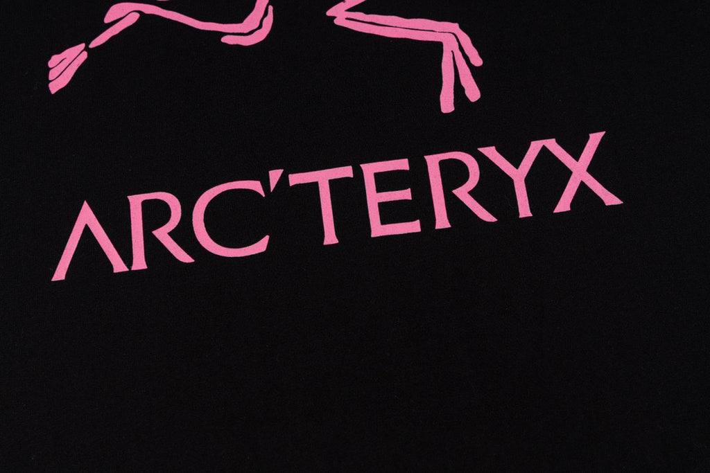 Arc'teryx Pink Fossil Bird Front‑Back Print SS T‑Shirt