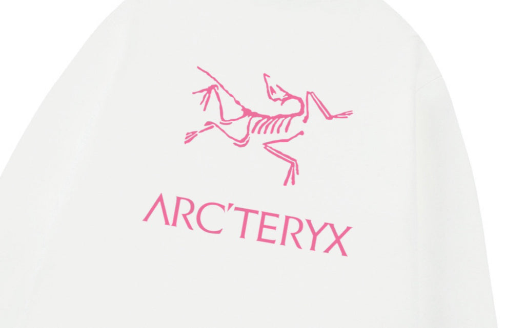 Arc'teryx Pink Logo Print Oversized Fleece-Lined Hoodie
