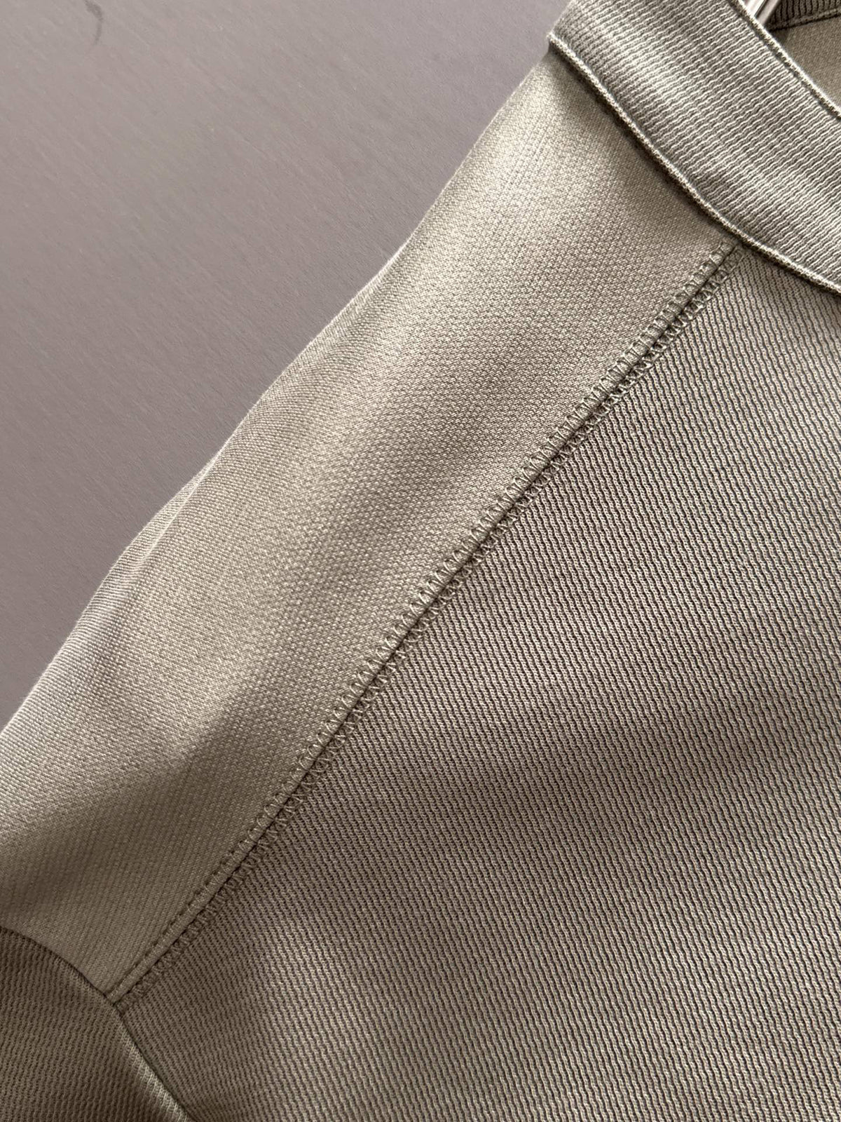 Moncler x Stone Island Structured Twill Henley-Collar Short Sleeve Top with Embroidered Compass Badge