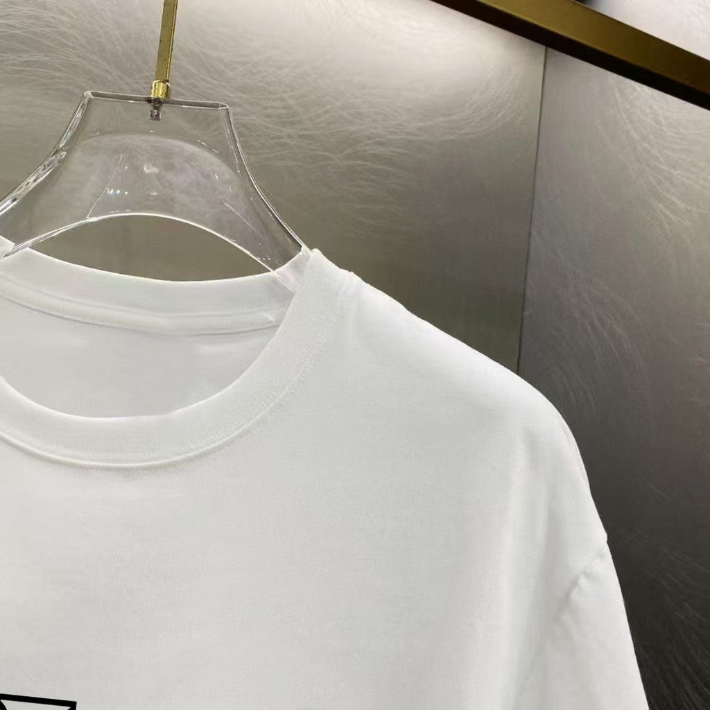 Amiri Los Angeles Line‑Art Monogram Front Graphic Crew‑Neck Short‑Sleeve T‑Shirt