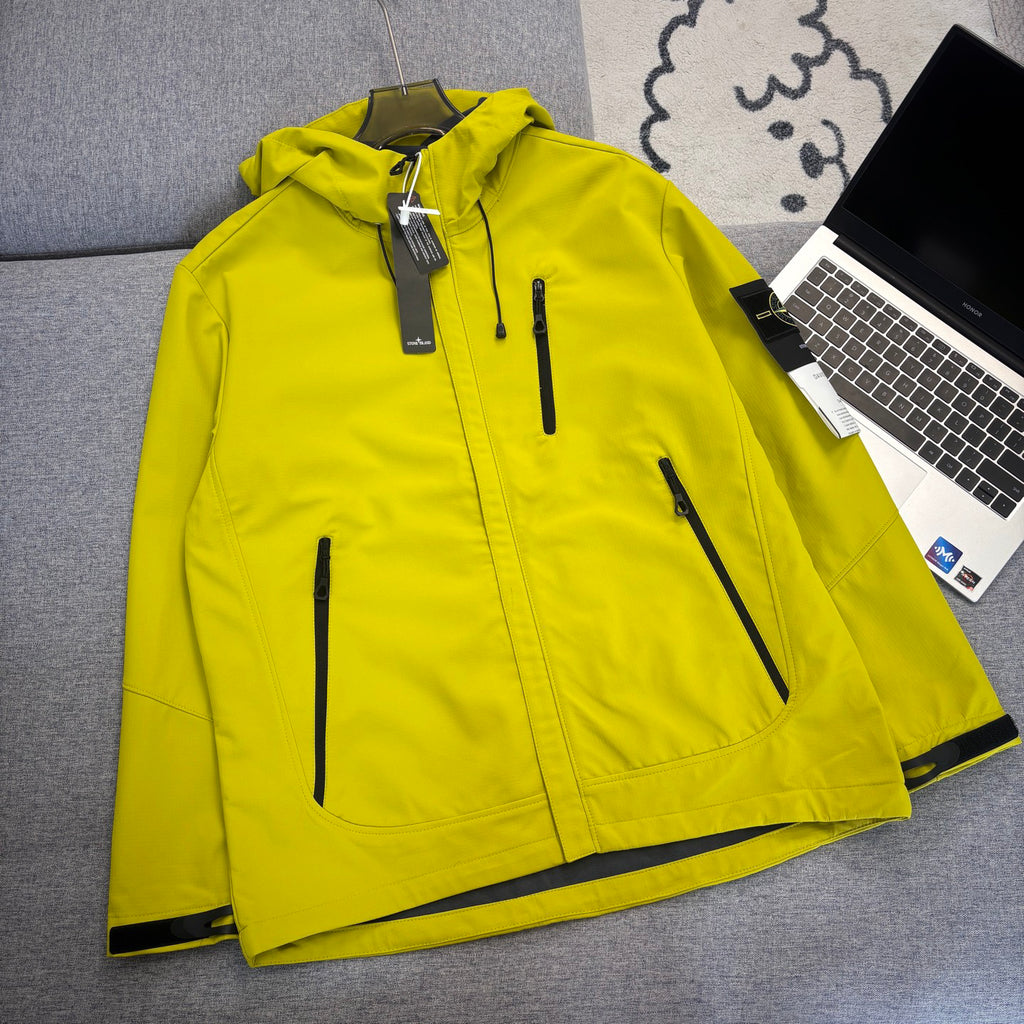 Stone Island Softshell Multi-Pocket Hooded Jacket with Compass Badge