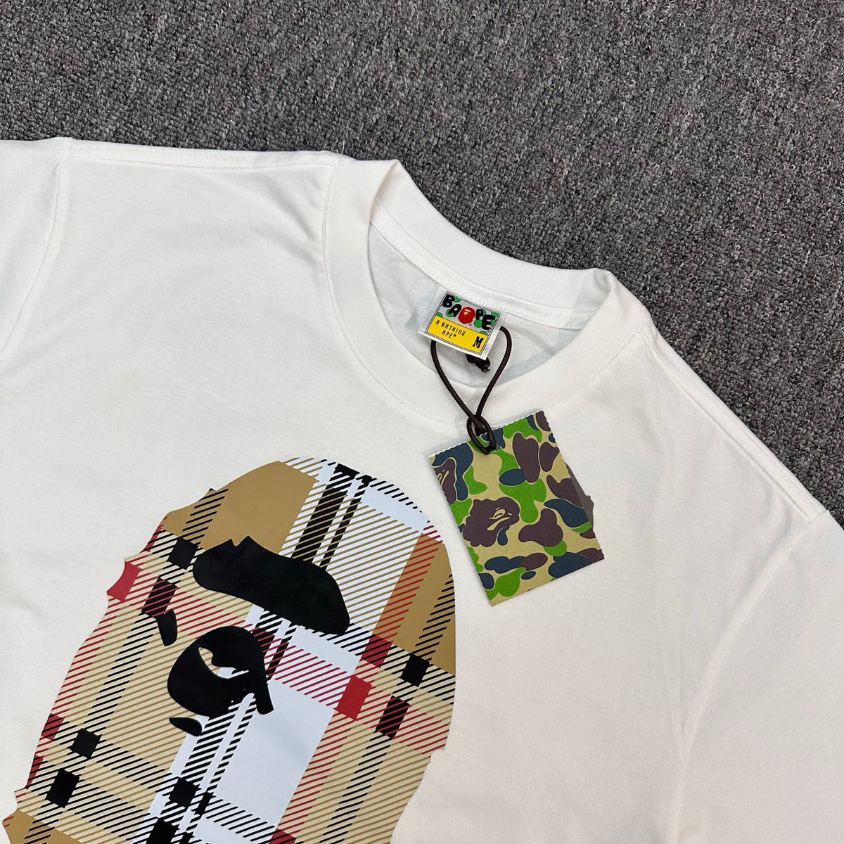 BAPE Tartan Plaid Ape Head T-Shirt