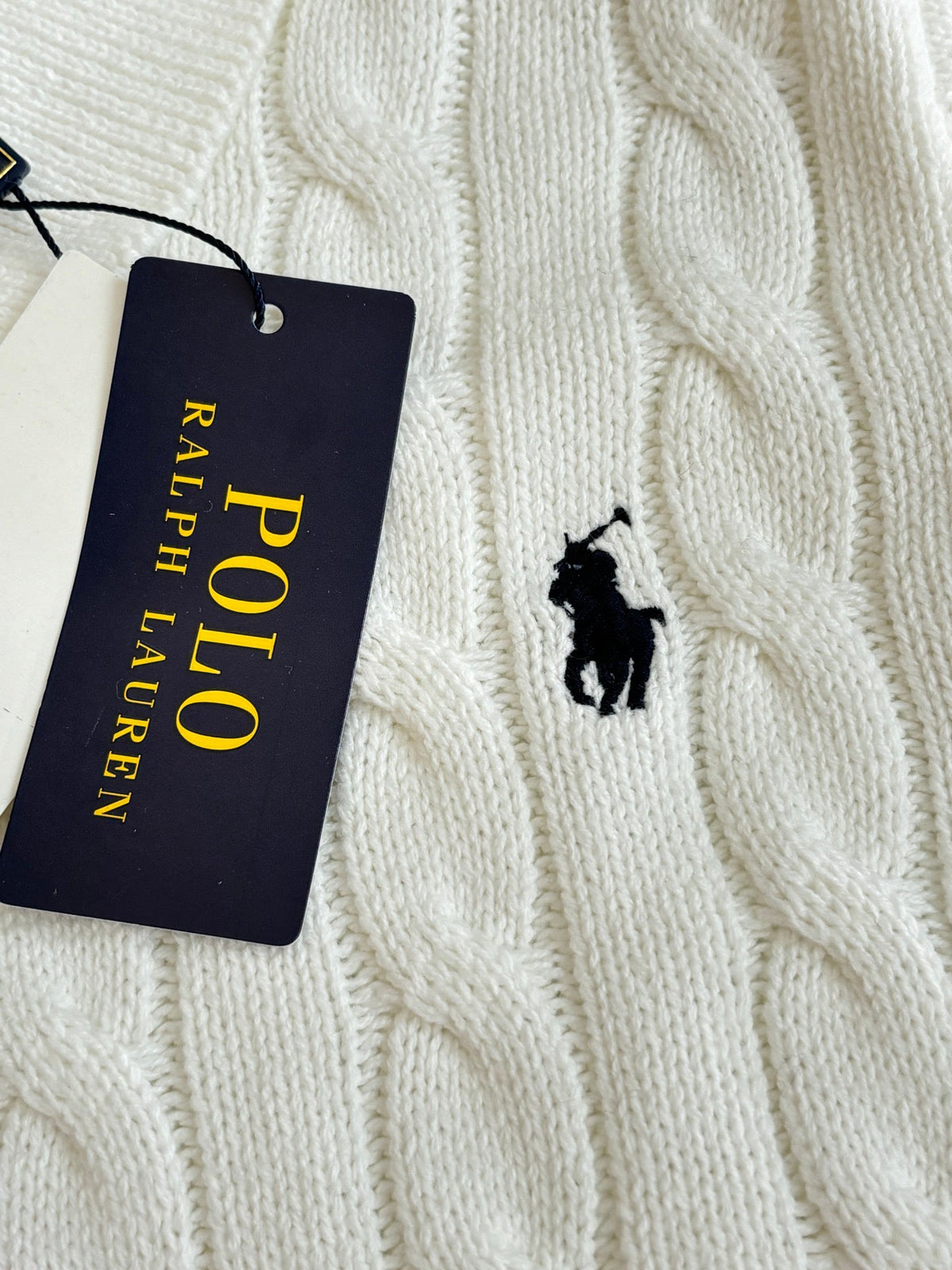 Ralph Lauren Men's Cable‑Knit Short‑Sleeve Polo Shirt With Black Pony Logo