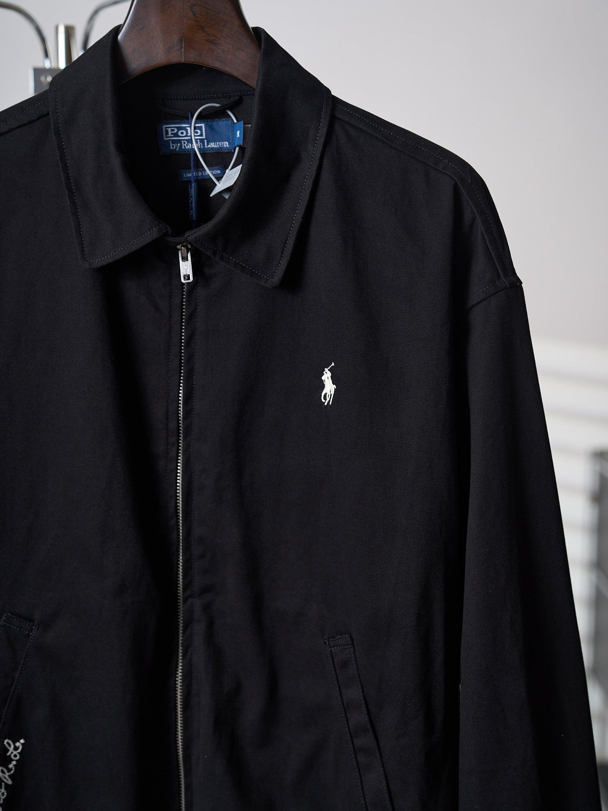Polo Ralph Lauren Men’s Cotton Zip‑Up Harrington Jacket With Pony Embroidery