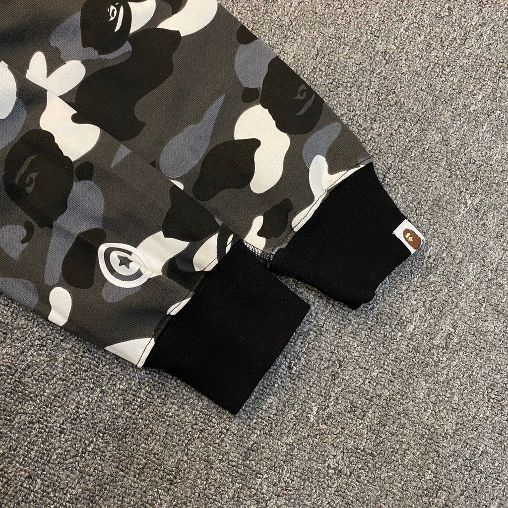 BAPE Shark Full-Zip Double Hood Glow-in-the-Dark City Camo Hoodie