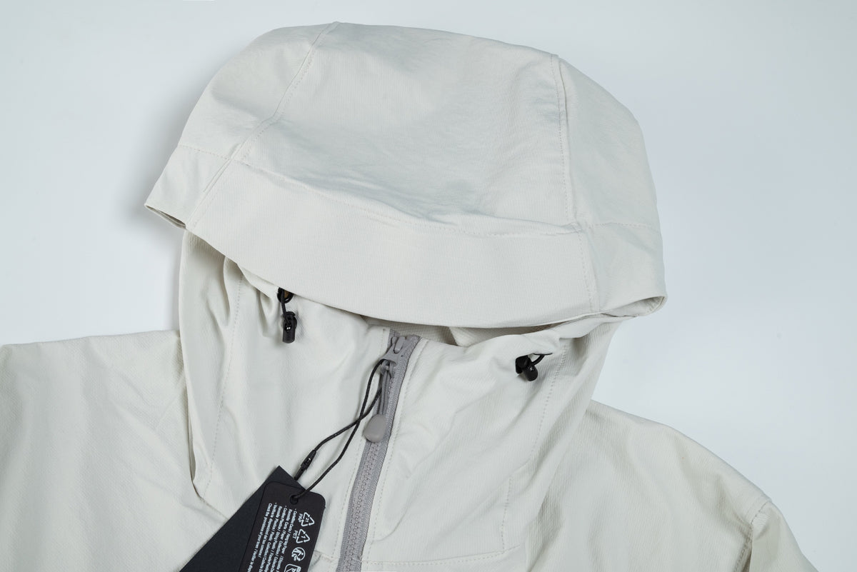 Stone Island Hooded Soft-Shell Jacket with Zip Pockets and Compass Badge