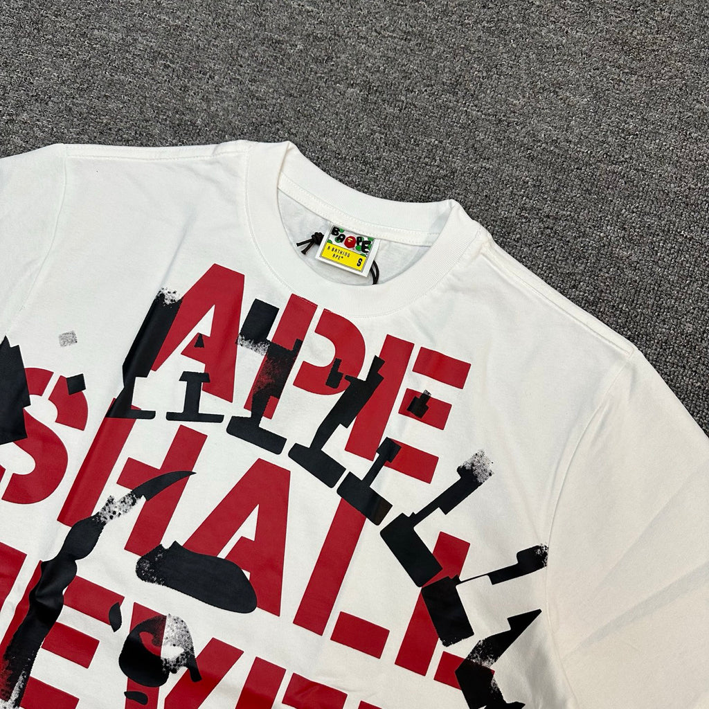 BAPE SS25 "Ape Shall Never Kill Ape" Oversized Heavyweight Unisex T-Shirt