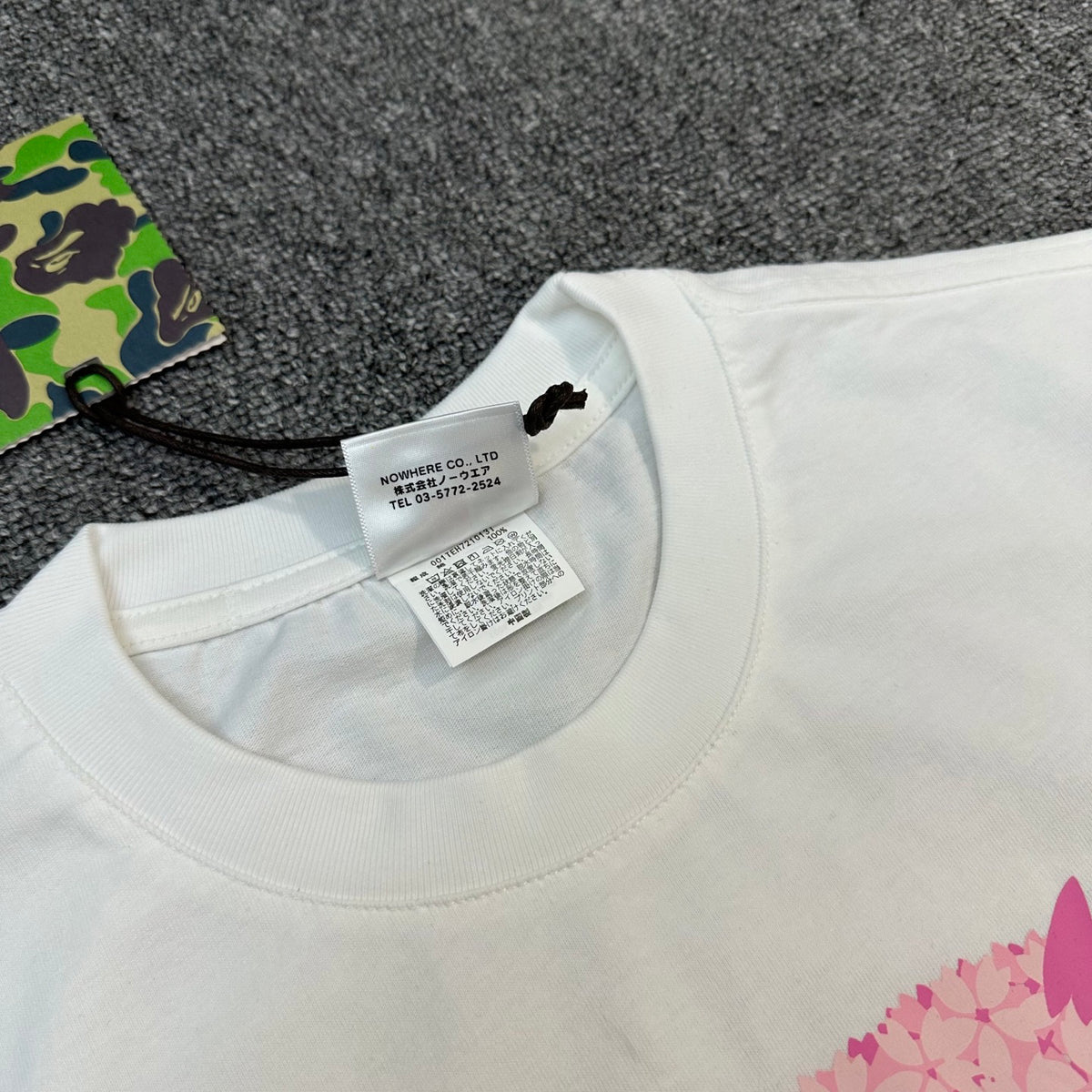 BAPE SS25 Sakura Blossom Ape Head Oversized Heavyweight Unisex T-Shirt