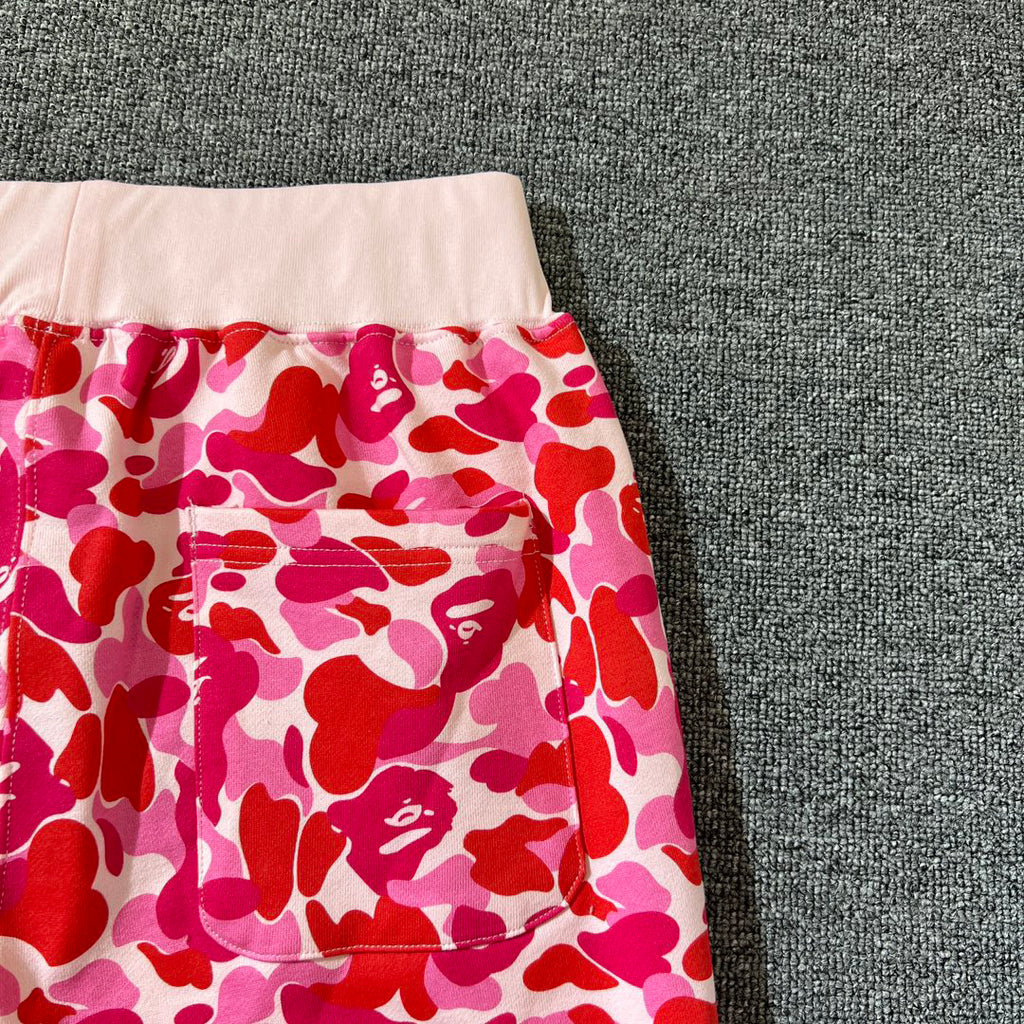 BAPE ABC Camo Shark Shorts - Pink