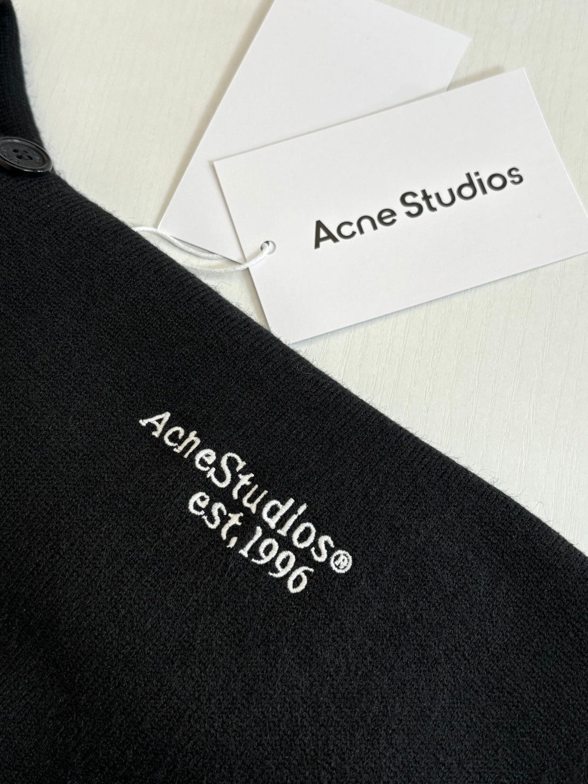 Acne Studios Knitted Long‑Sleeve Polo Sweater