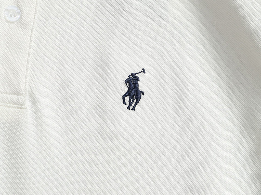 Ralph Lauren Men's White Short‑Sleeve Classic Polo Shirt With Embroidered Pony Logo