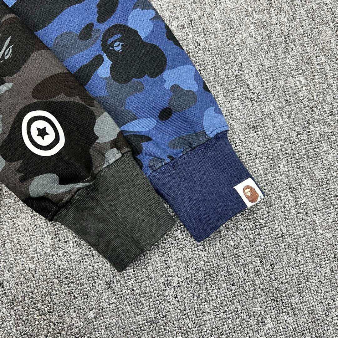 BAPE City Camo Half Shark Full-Zip Hoodie - Dual Camo Split