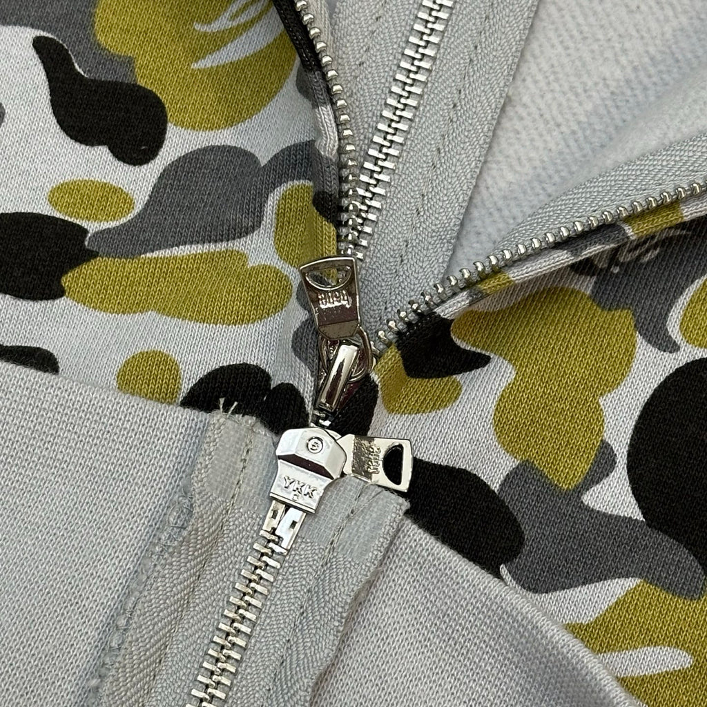 BAPE FW24 Yellow-Green ABC Camo Shark Full-Zip Hoodie - Ginza Limited