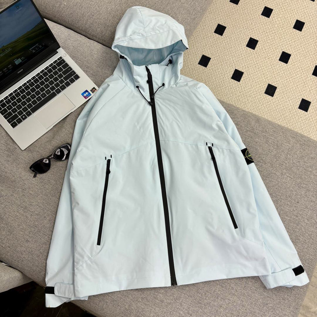 Stone Island Lightweight Three-Protection Hooded Shell Jacket with Compass Badge