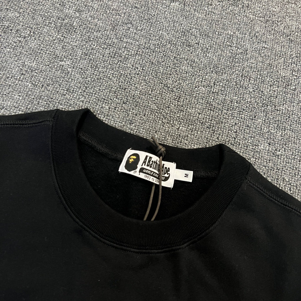 BAPE ABC Camo Ape Head "By Bathing Ape" Crewneck Sweatshirt - Gray / Black