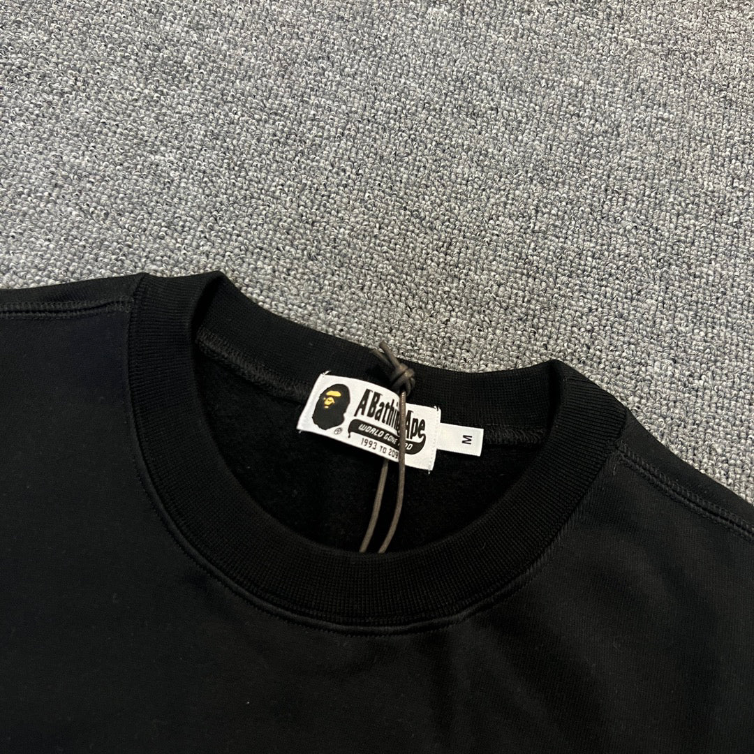 BAPE ABC Camo Ape Head "By Bathing Ape" Crewneck Sweatshirt - Gray / Black