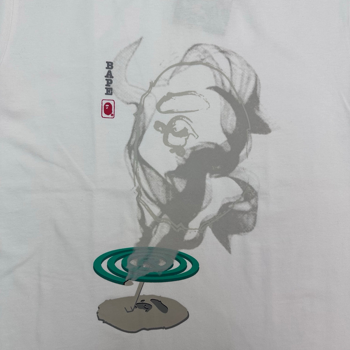 BAPE FW25 Mosquito Coil Ink Wash Ape Sumi-E Oversized Heavyweight Unisex T-Shirt