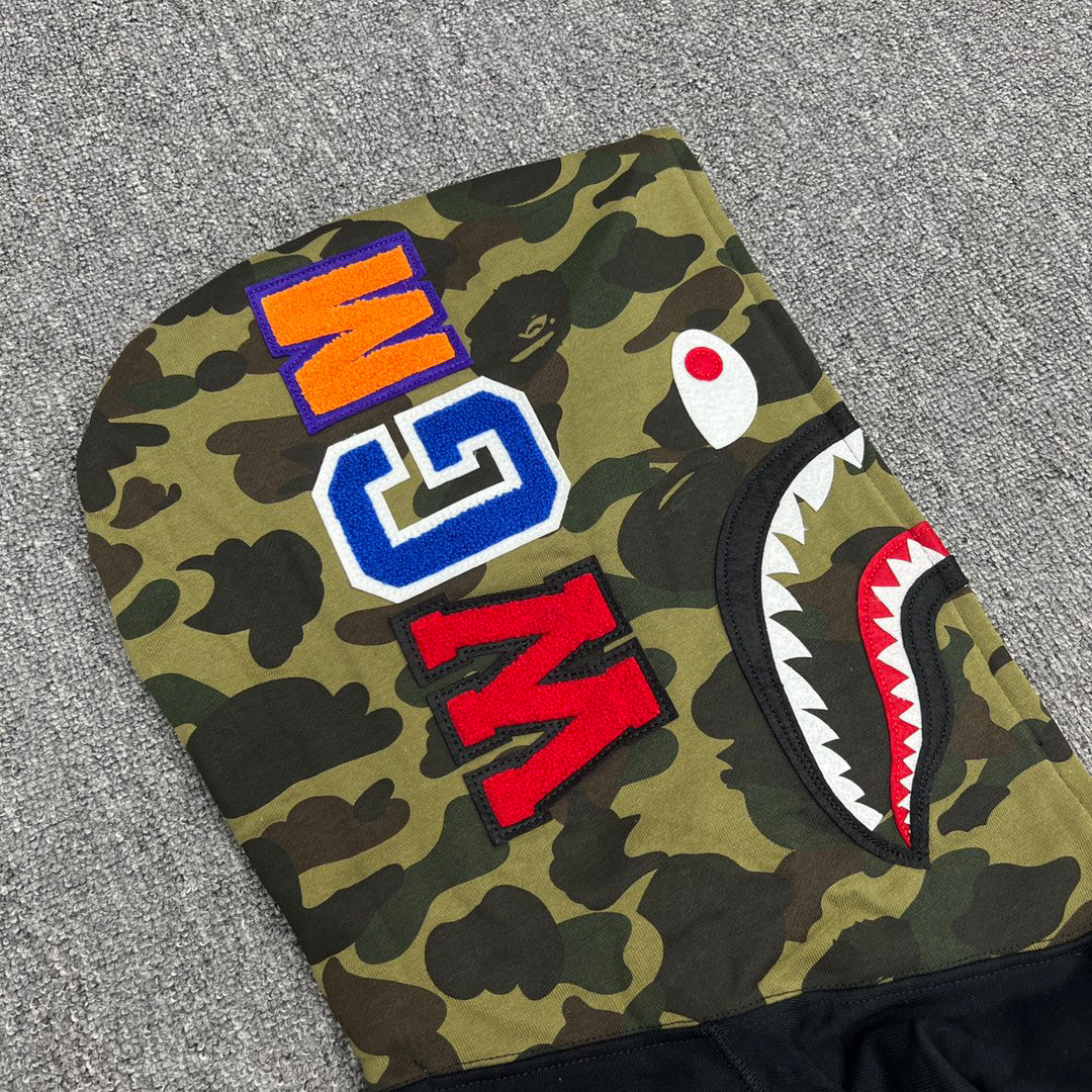 BAPE Original Woodland Camo Shark Full-Zip Hoodie