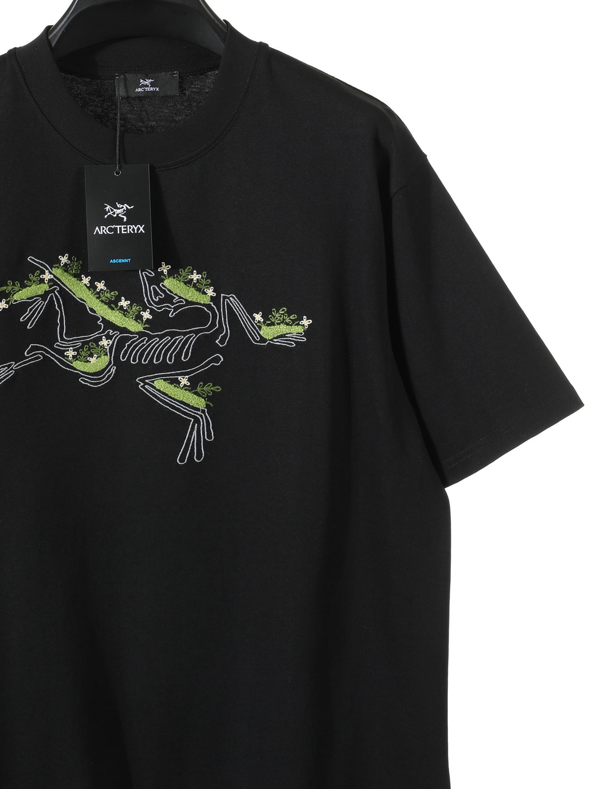 Arc'teryx Floral Embroidery Fossil‑Bird SS T‑Shirt
