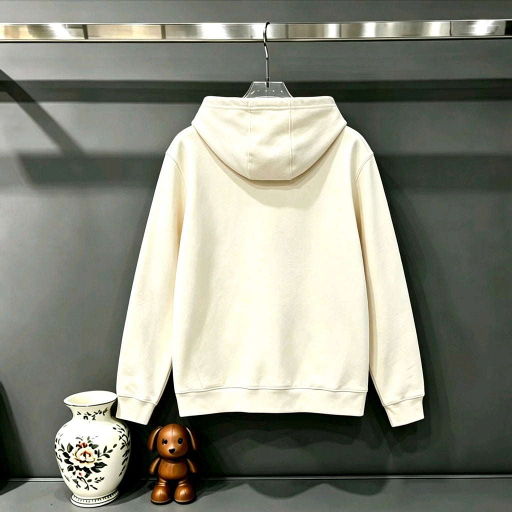 Stone Island Compass Badge Snap-Detail Pullover Hoodie Sweatshirt