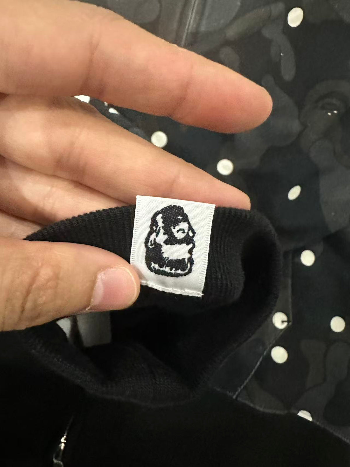 BAPE FW25 Shark Full-Zip Hoodie — Camo Polka Dot