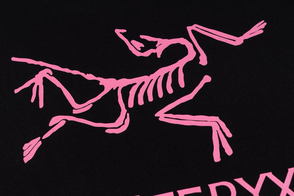 Arc'teryx Pink Fossil Bird Front‑Back Print SS T‑Shirt