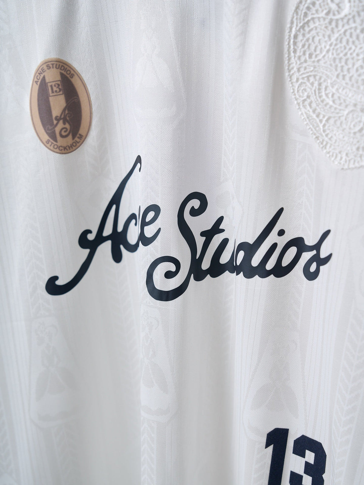 Acne Studios Unisex Number 13 Sport‑Inspired Long‑Sleeve Jersey Top