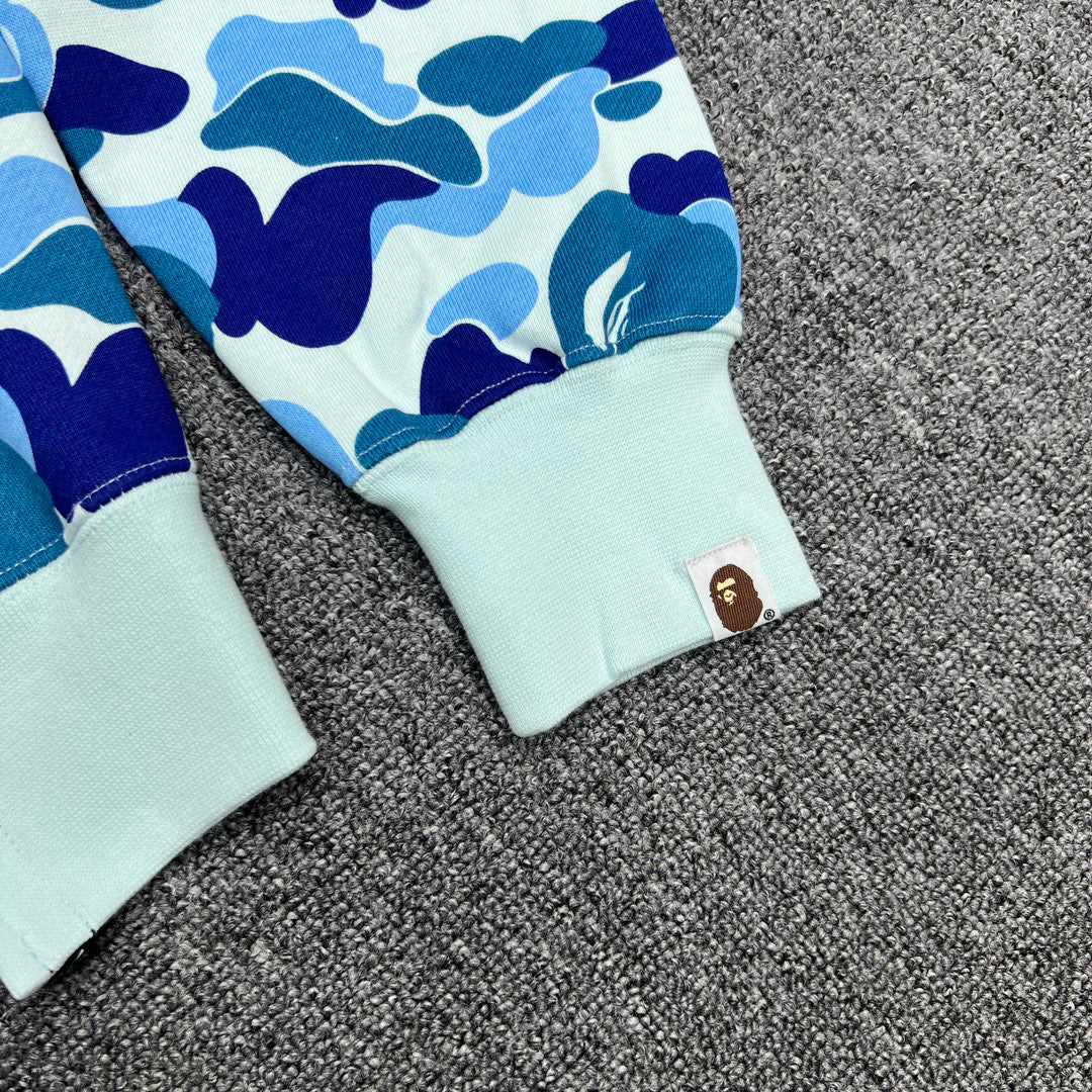 BAPE ABC Macro Camo Shark Full-Zip Double Hood Hoodie