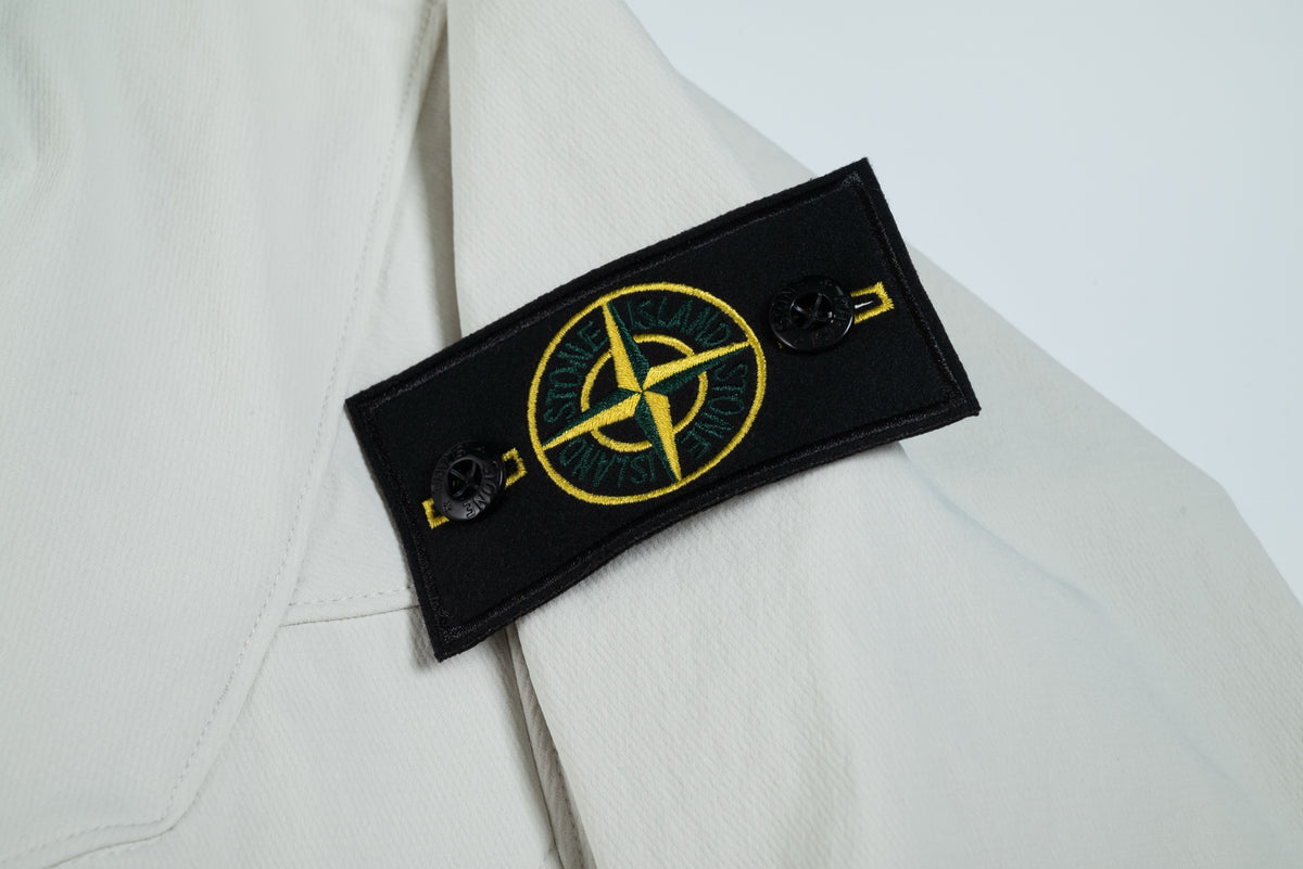 Stone Island Hooded Soft-Shell Jacket with Zip Pockets and Compass Badge