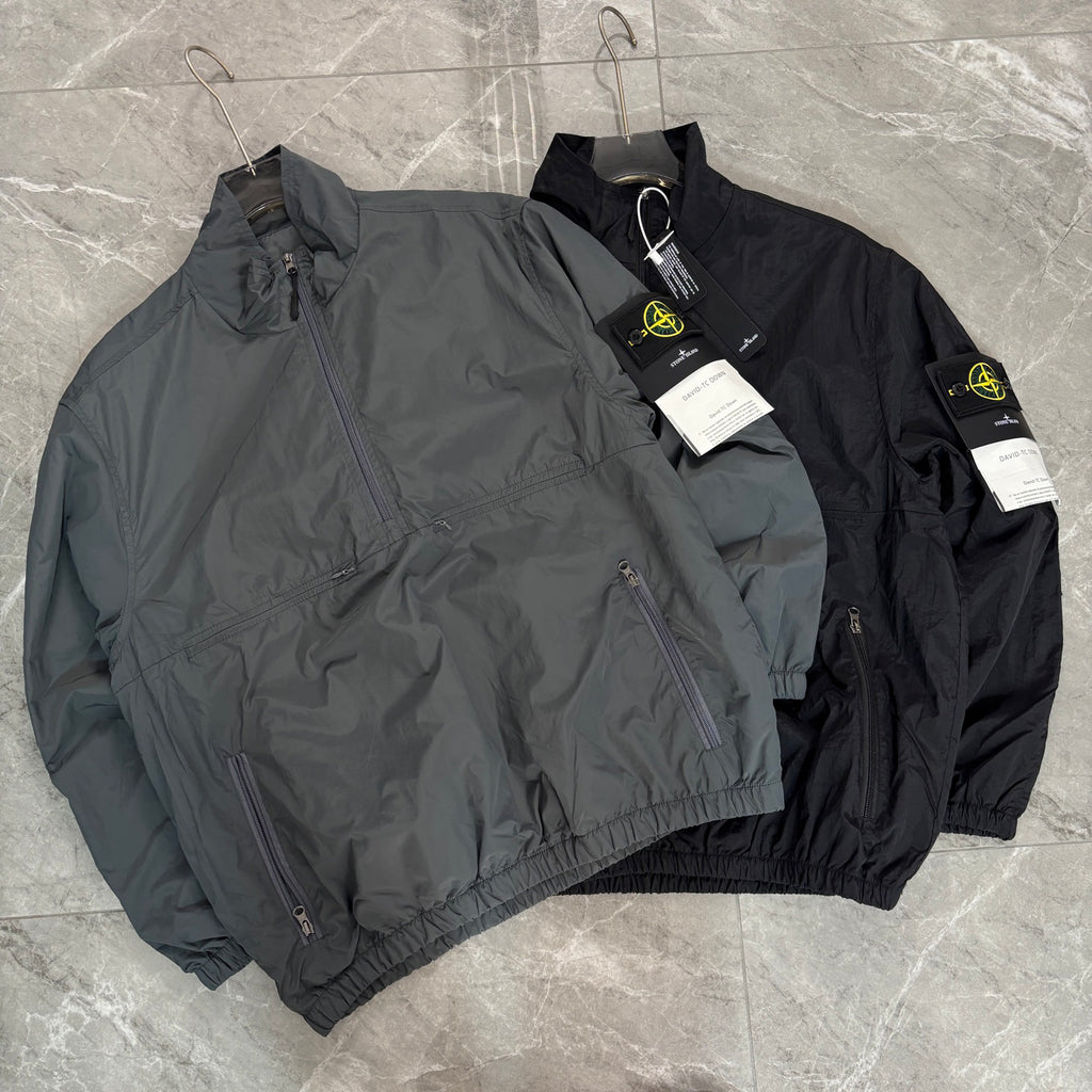 Stone Island Half-Zip Stand Collar Lightweight Technical Jacket