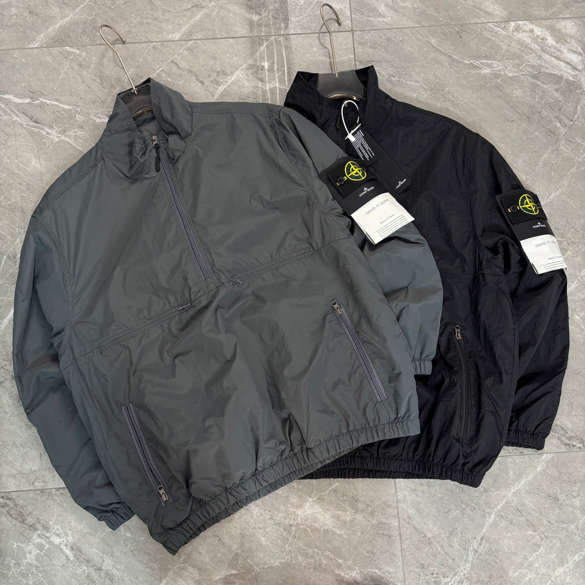 Stone Island Half-Zip Stand Collar Lightweight Technical Jacket