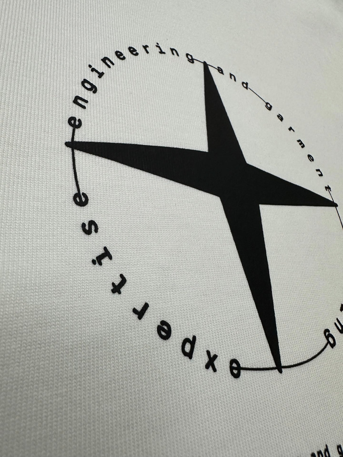 Stone Island Compass Graphic Print Crew Neck T-Shirt with Oversized Star and Brand Narrative