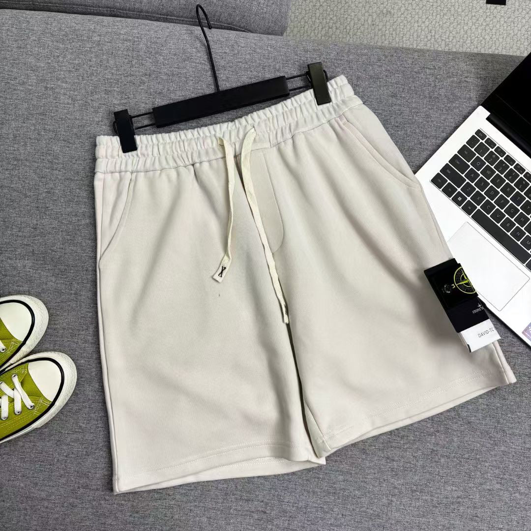 Stone Island Cotton Fleece Sweat Shorts with Elasticated Drawstring Waist