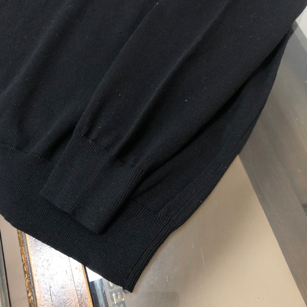 Stone Island Medium-Gauge Knit Crew Neck Pullover Sweater with Circular Monochrome Compass Badge