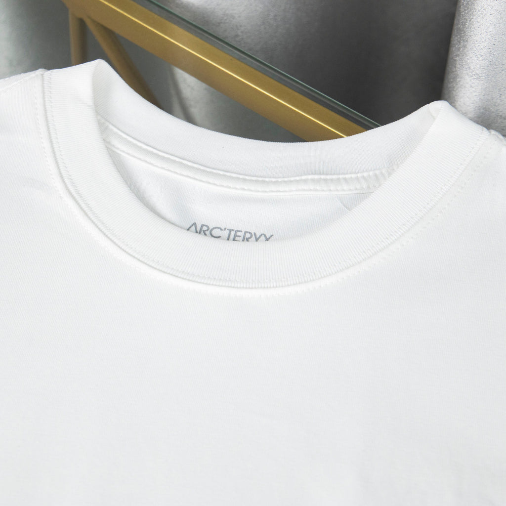 Arc'teryx Pink Chest Wordmark & Back Multi-Label Skeleton Bird Unisex T-Shirt