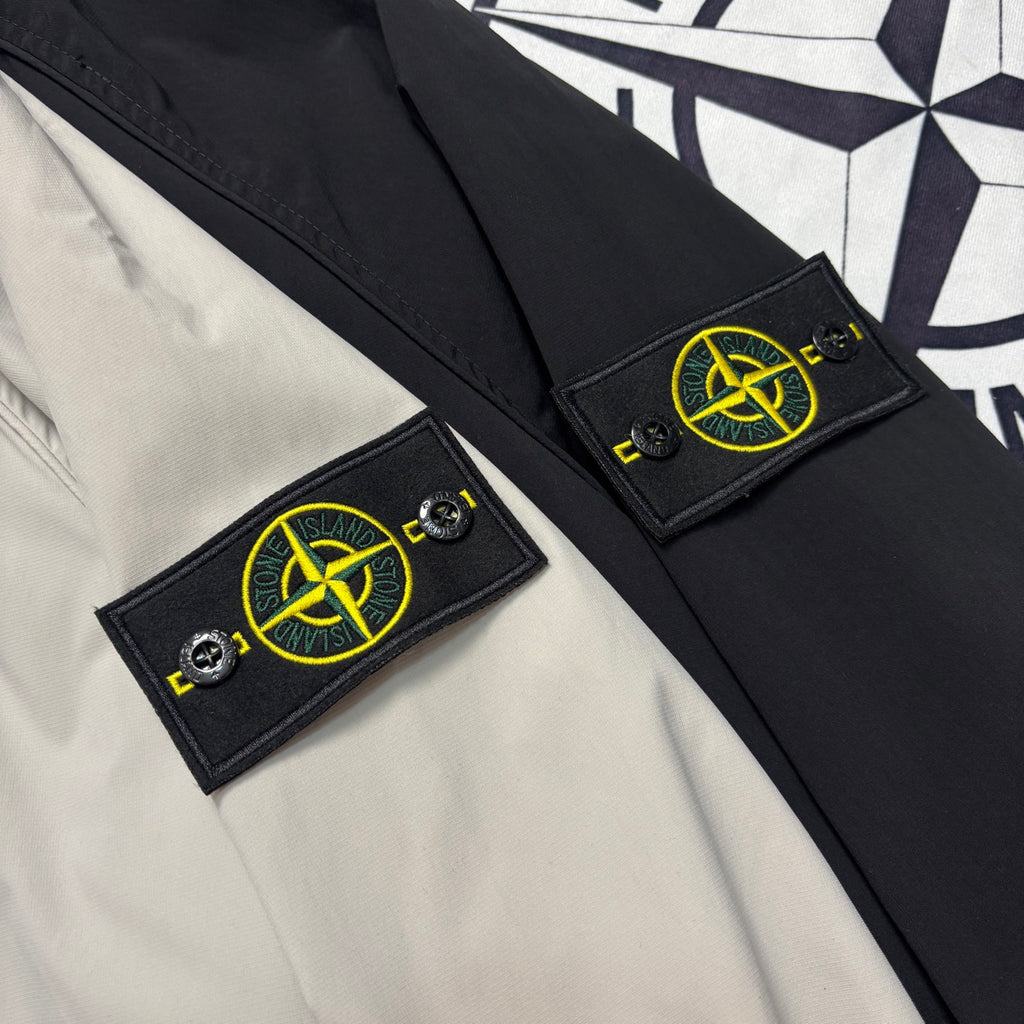 Stone Island Stand Collar Raglan Zip Jacket with Compass Badge