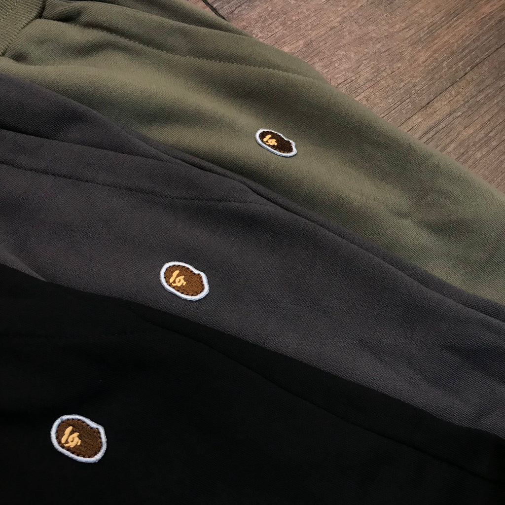 BAPE One Point Ape Head Sweatpants - Gray / Green / Black