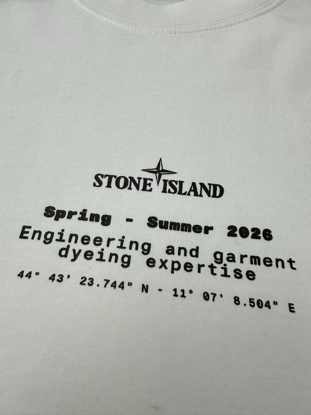 Stone Island Spring Summer 2026 Archive Text Print Long Sleeve Tee - 2 Colors
