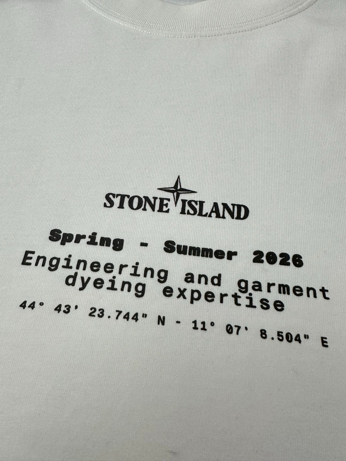 Stone Island Spring Summer 2026 Archive Text Print Long Sleeve Tee - 2 Colors