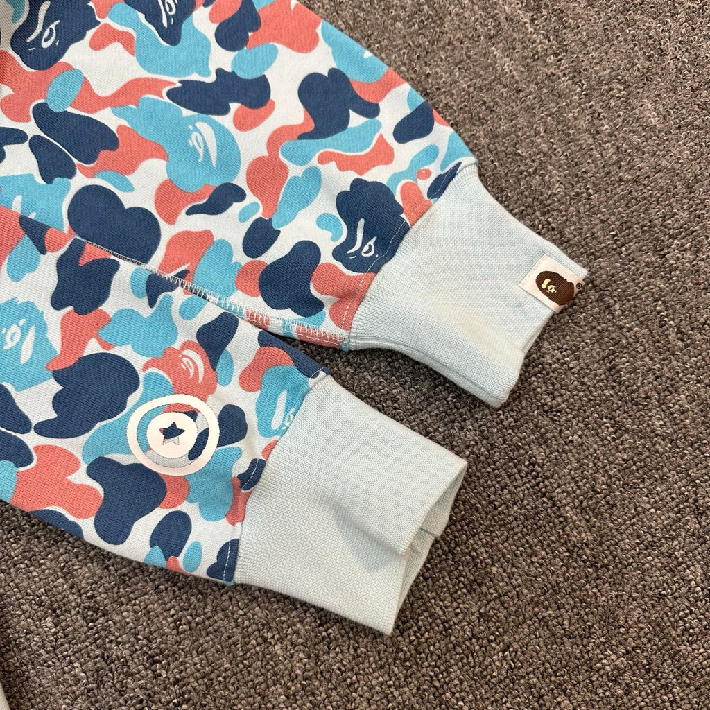 BAPE PA Series Coral Blue ABC Camo Shark Full-Zip Hoodie - Hangzhou City Limited