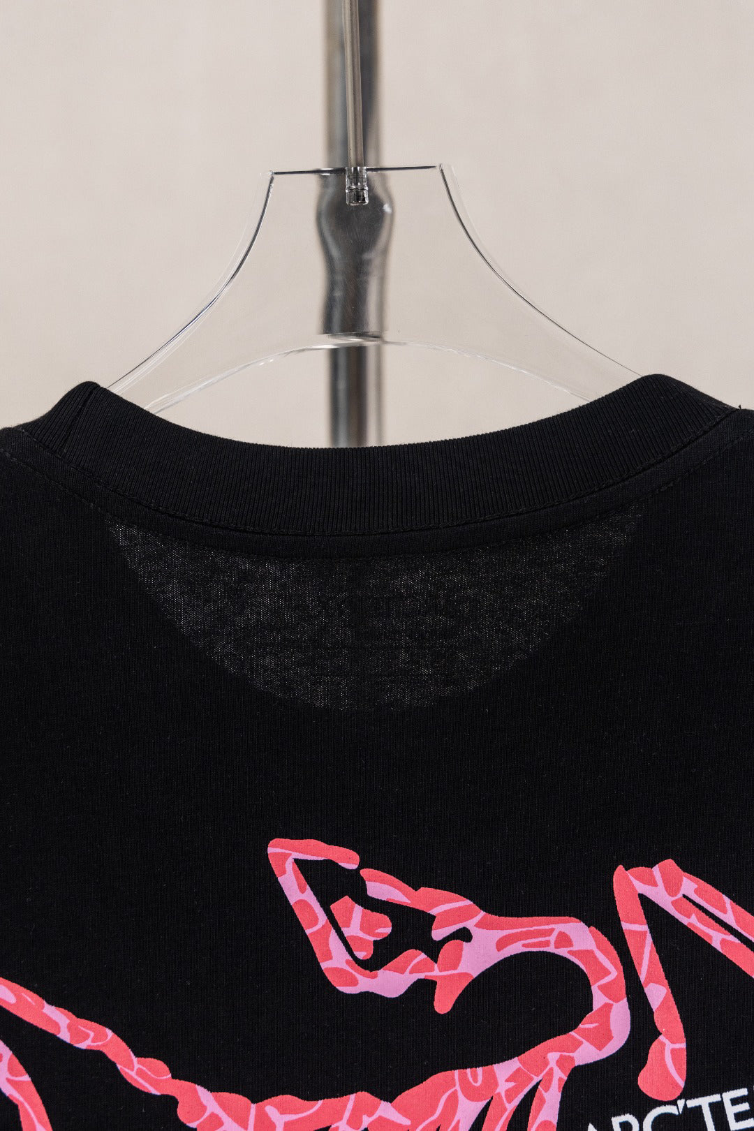 Arc'teryx Men Crew Neck T‑Shirt Back Skeleton Bird Grid Print White Street Casual Tee