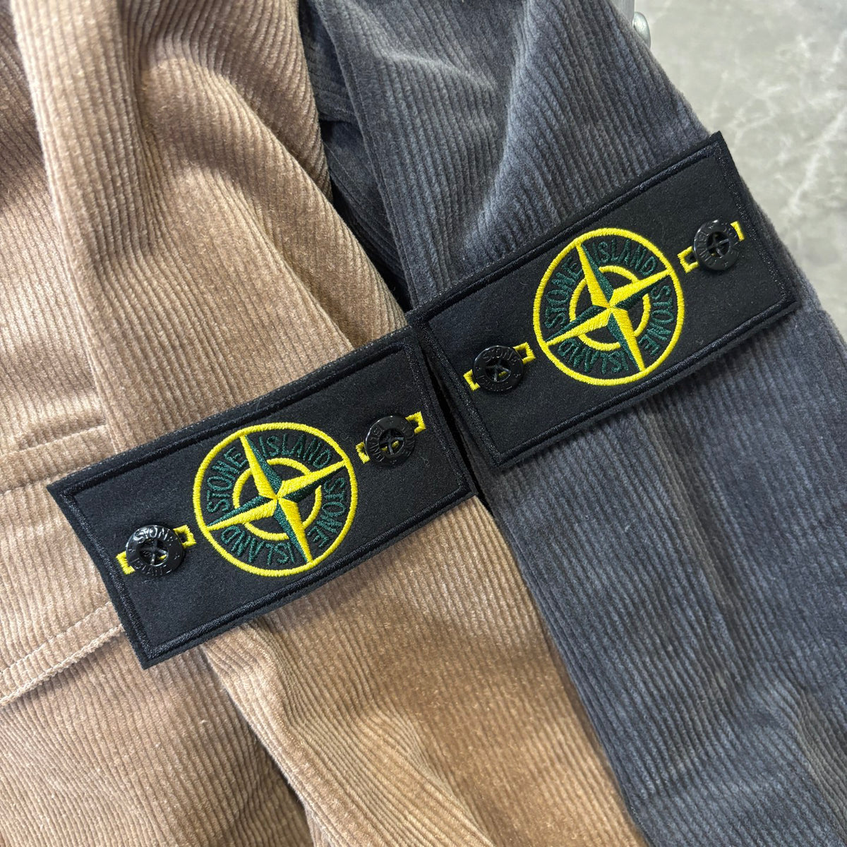 Stone Island Fine-Wale Corduroy Overshirt with Compass Badge